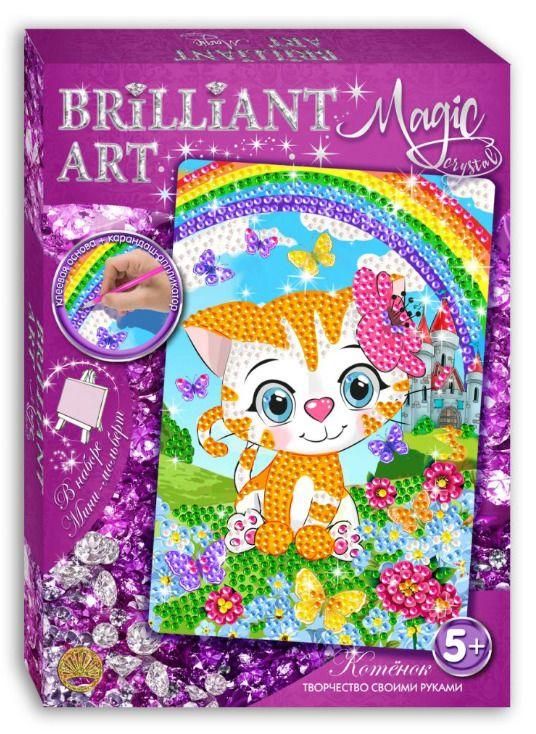 Лапландия 64597 Мозаика со стразами Magic Crystal Котёнок.