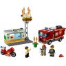 Lego City 60214 Конструктор Лего Город City Fire Пожар в бургер-кафе, 327 деталей