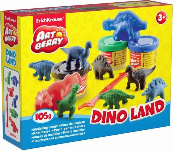 Artberry 30369 Набор для лепки малый Планета Динозавров (Dino Land), 3 баночки по 35г