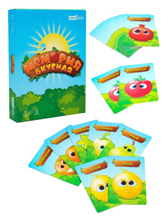 Рыжий кот ИН-6803 Игра настольная Мемория Вкусная, 54 карточки