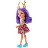 Mattel FXM75 Энчантималс Кукла Данесса Оления с любимой зверушкой, 15 см