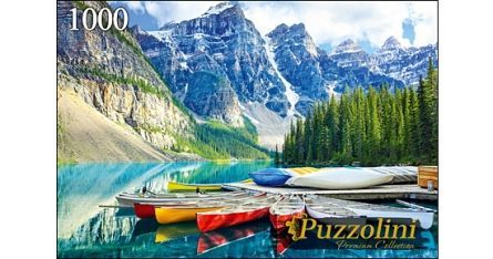Puzzolini 9923 Пазл Канада Озеро Морейн, 1000 элементов