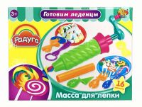 MERX Limited 089631 Масса для лепки Готовим леденцы, 4 шт баночек разных цветов с  тематическими аксессуарами,  16 предметов