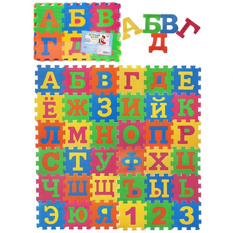 ABtoys (АБтойс) PT-01337 Коврик-пазл "Мягкие пазлы" Изучаем буквы, 90 деталей (36 деталей пазла 14х14см + 54 детали-вставки) ABtoys (АБтойс) PT-01337 Коврик-пазл "Мягкие пазлы" Изучаем буквы, 90 деталей (36 деталей пазла 14х14см + 54 детали-вставки)
