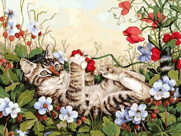 Белоснежка 103-AS Раскраски по номерам. Кошкины забавы 40*30 см Белоснежка 103-AS Раскраски по номерам. Кошкины забавы 40*30 см