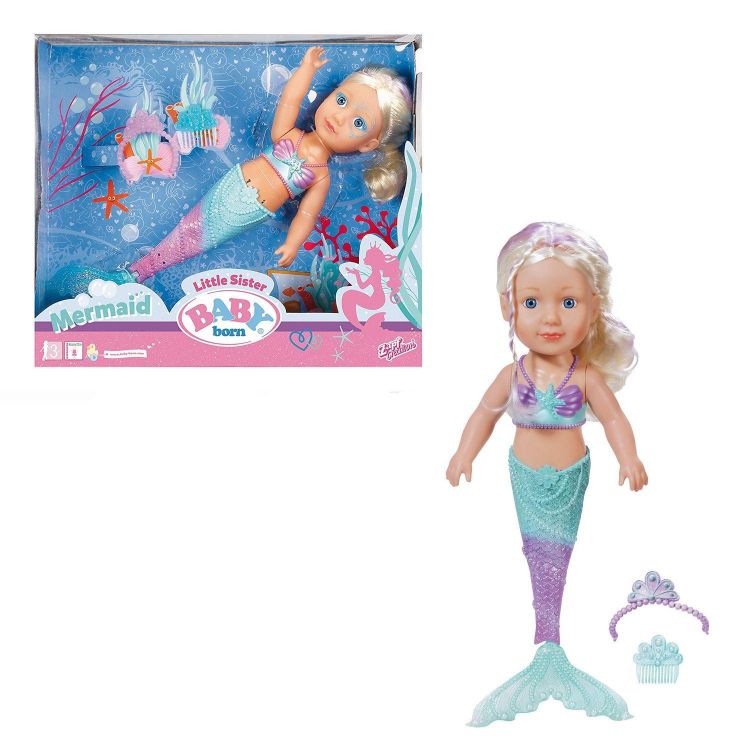 Zapf Creation Baby Born 824-344 Кукла Бэби Борн Сестричка Русалочка, 43 см