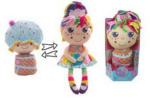 1Toy 13637 Кукла Девчушка-вывернушка  2-в-1, Настюшка