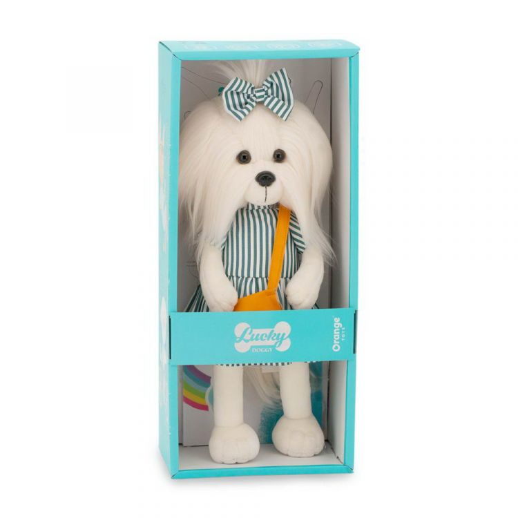 Orange Toys LD4/098 Мягкая игрушка Orange Toys Собачка Lucky Mimi: Полосатое настроение 37 см, коробка 44 см
