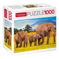 Hatber 1000ПЗ2-27060 Пазл Hatber Слоны в саванне 1000 элементов 680х480мм