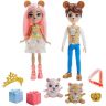 Mattel GYJ07 Энчантималс Игровой набор Брейли Миша и Бэннон Миша с питомцами