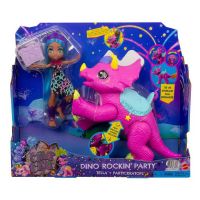 Mattel GXP20 Игровой набор Mattel Cave Club Вечеринка с динозаврами Телла и трицератопс