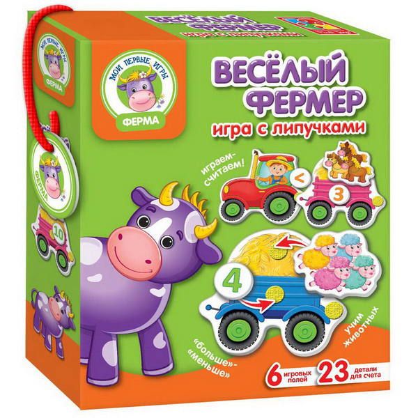 Vladi Toys VT1310-01 Игра с липучками "Веселый фермер"