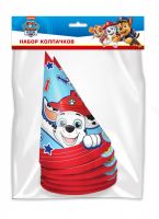 ND Play 292950 Набор бумажных колпаков ND Play Щенячий патруль для праздника 6 штук