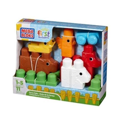 Mega Bloks 08423 Набор кубиков "Зоопарк", 11 деталей