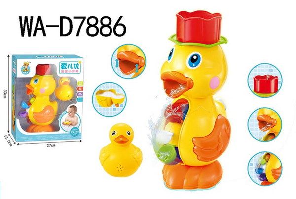 JUNFA 666(546) Игрушка для ванной. Мельница- горка "Утенок", 27х12,5х33 см