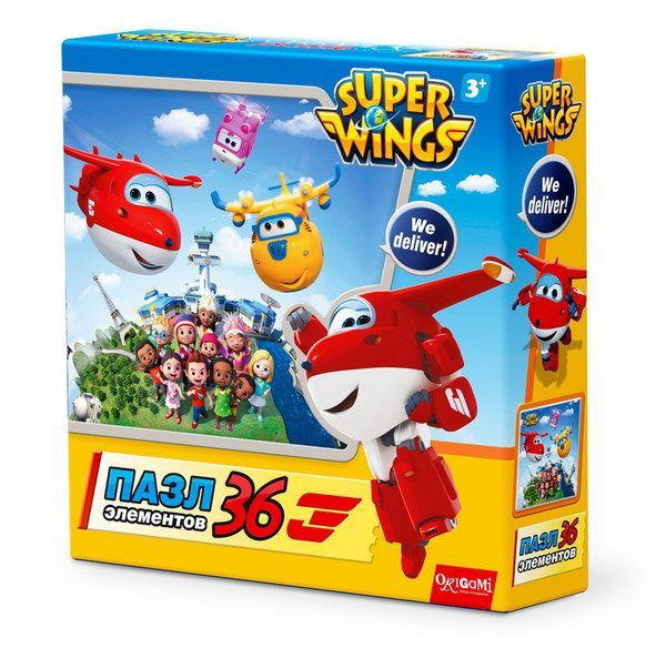 ORIGAMI 02801 Пазл SuperWings 36А "Целый мир"
