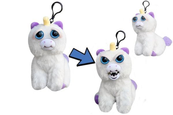 WMC China Representative Office FP015M Единорог белый Feisty pets, 11 см, с карабином