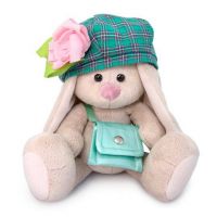 BUDI BASA SidX-313 Мягкая игрушка Зайка Ми в берете и с сумочкой, 15 см