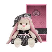 Jack&amp;Lin JL-260-20 Мягкая игрушка Maxitoys Jack&amp;Lin Зайка в Клетчатом Платьице и Шапочке 20 см