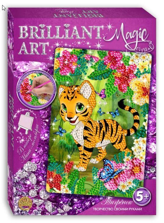 Лапландия 64610 Мозаика со стразами Magic Crystal Тигрёнок.