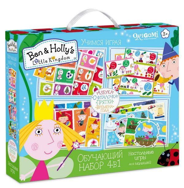 ORIGAMI 03012 Набор обучающий Ben &amp; Holly. 4в1 Азбука.Считалочка.Времена года.Прятки.