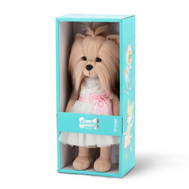 Orange Toys LD2/040 Мягкая игрушка Orange Toys Собачка Lucky Yoyo Элегантность с каркасом 37 см