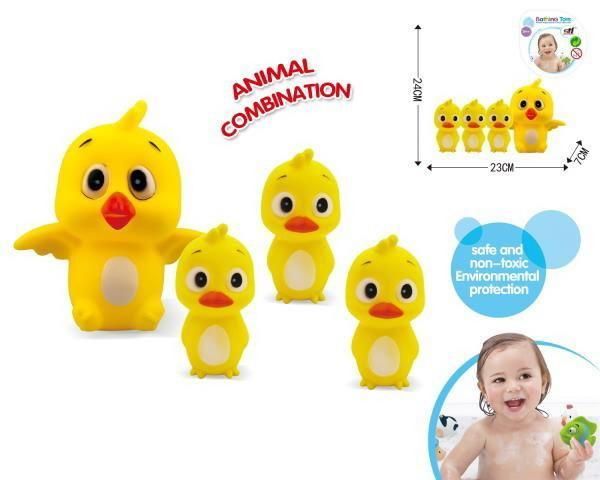 ABtoys (АБтойс) PT-01515 Набор для ванной Abtoys Веселое купание 4 предмета (мама-утка и 3 утенка)