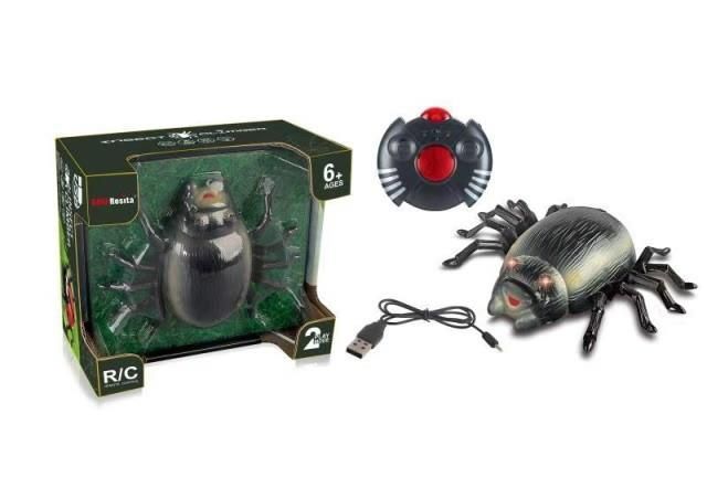 Junfa WD-11142 Интерактивная игрушка JUNFA "Паук", ползает по стенам, р/у, с зарядным устройством, световые эффекты