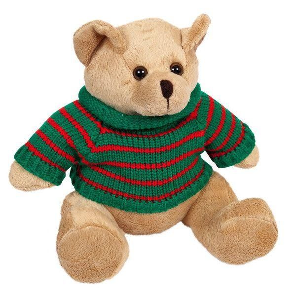Ningbo East Toy Co. Ltd. M3000 Медведь  в свитере,  бежевый, 12 см