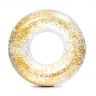 Intex 56274 Круг надувной "Transparent Glitter", золотой, 119 см