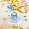 Intex 56274 Круг надувной "Transparent Glitter", золотой, 119 см