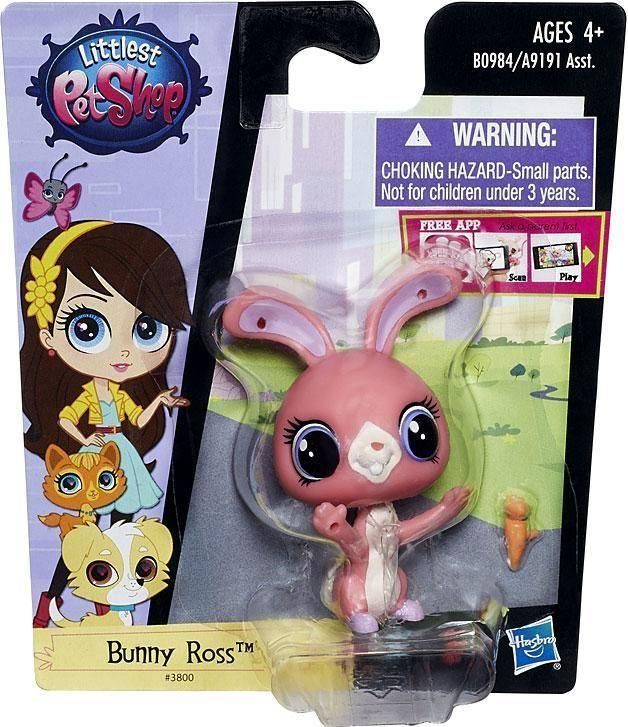 Hasbro B0103 Зверюшка LPS Розовый кролик Bunny Ross (#3800)