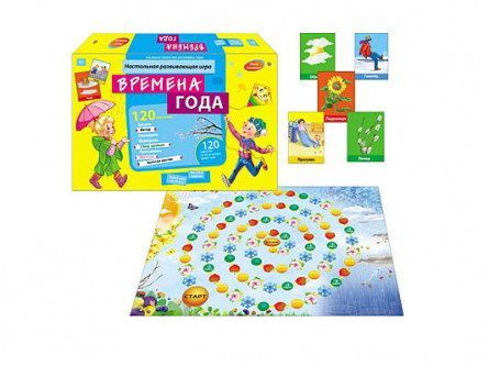 Рыжий Кот И-0034 Игра настольная обучающая Учим малыша Времена года