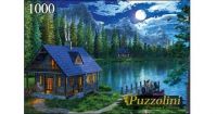 Puzzolini 7742 Пазл Доминик Дэвисон Домик у Лунного озера, 1000 элементов