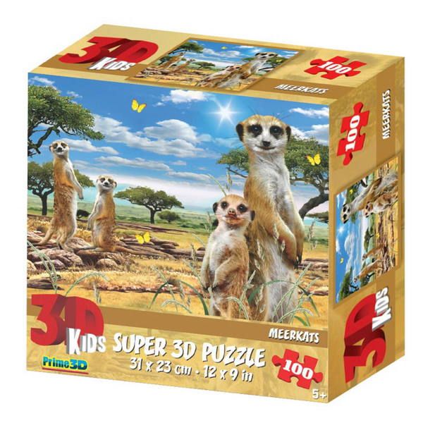 Prime 3D 13717-SBM Пазл 3D 100 Сурикаты