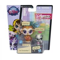 Hasbro A8424 LPS Зверюшка и ее малыш с аксессуарами Обезьянка и енот