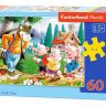 Castorland C60-06106 Пазл Три поросенка, 60 деталей