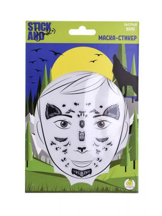 Stick and Smile 12325 Маска-стикер ЯиГрушка Stick&Smile для лица Быстрый волк Stick and Smile 12325 Маска-стикер ЯиГрушка Stick&Smile для лица Быстрый волк
