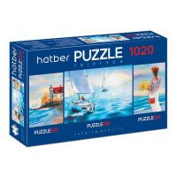 Hatber Т1020ПЗ2-22168 Пазл Триптих "Premium" Акварель, 260+500+260 элементов