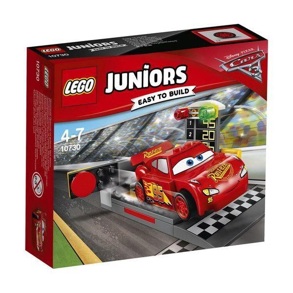 Lego Juniors 10730 Конструктор Лего Джуниорс Устройство для запуска Молнии МакКуина Тачки, 47 деталей