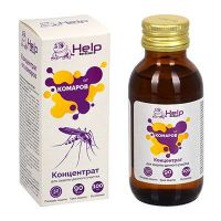 HELP 80227 Средство от насекомых HELP Концентрат от КОМАРОВ на весь сезон, более 20 соток, инсектицидный, 100 мл