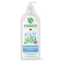 SYNERGETIC 103356 Гель-бальзам для мытья посуды SYNERGETIC биоразлагаемый PURE 0% 1л