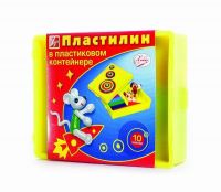 Пластилин Классика 10 цветов в пластмассовом контейнере