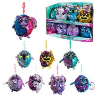 BEVERLY HILLS TEDDY BEAR SH01052/1 Shimmeez S2 (Шиммиз), плюшевые фигурки животных в пайетках с карабином, 9 см