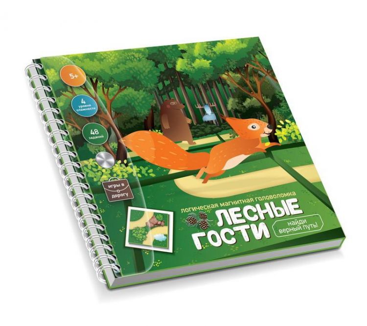 Десятое королевство 03552ДК Игра магнитная головоломка "Лесные гости. Найди верный путь"
