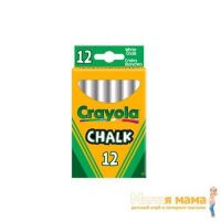 Crayola 0280 Набор неосыпающихся белых мелков, 12 шт.