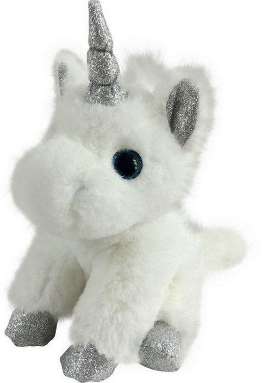 AB toys M096 Мягкая игрушка Единорог белый, 15 см