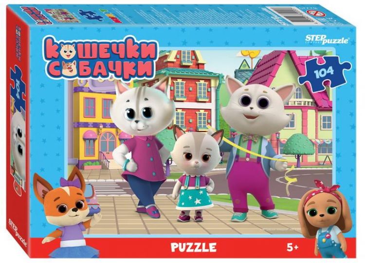 СТЕП ПАЗЛ 82220 Пазл STEP puzzle Кошечки и собачки 0+ Медиа 104 элемента СТЕП ПАЗЛ 82220 Пазл STEP puzzle Кошечки и собачки 0+ Медиа 104 элемента