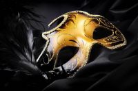 No name A6242-black-gold Карнавальная маска (чёрное с золотом)