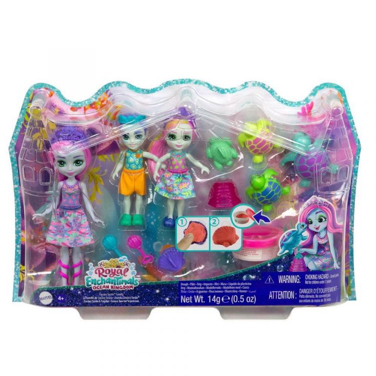 Mattel HCF95 Игровой набор Mattel Enchantimals Семья Черепашек с аксессуарами